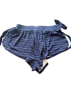 Honeydew New blue striped side tie preppy coastal shorts Small Lounge preppy